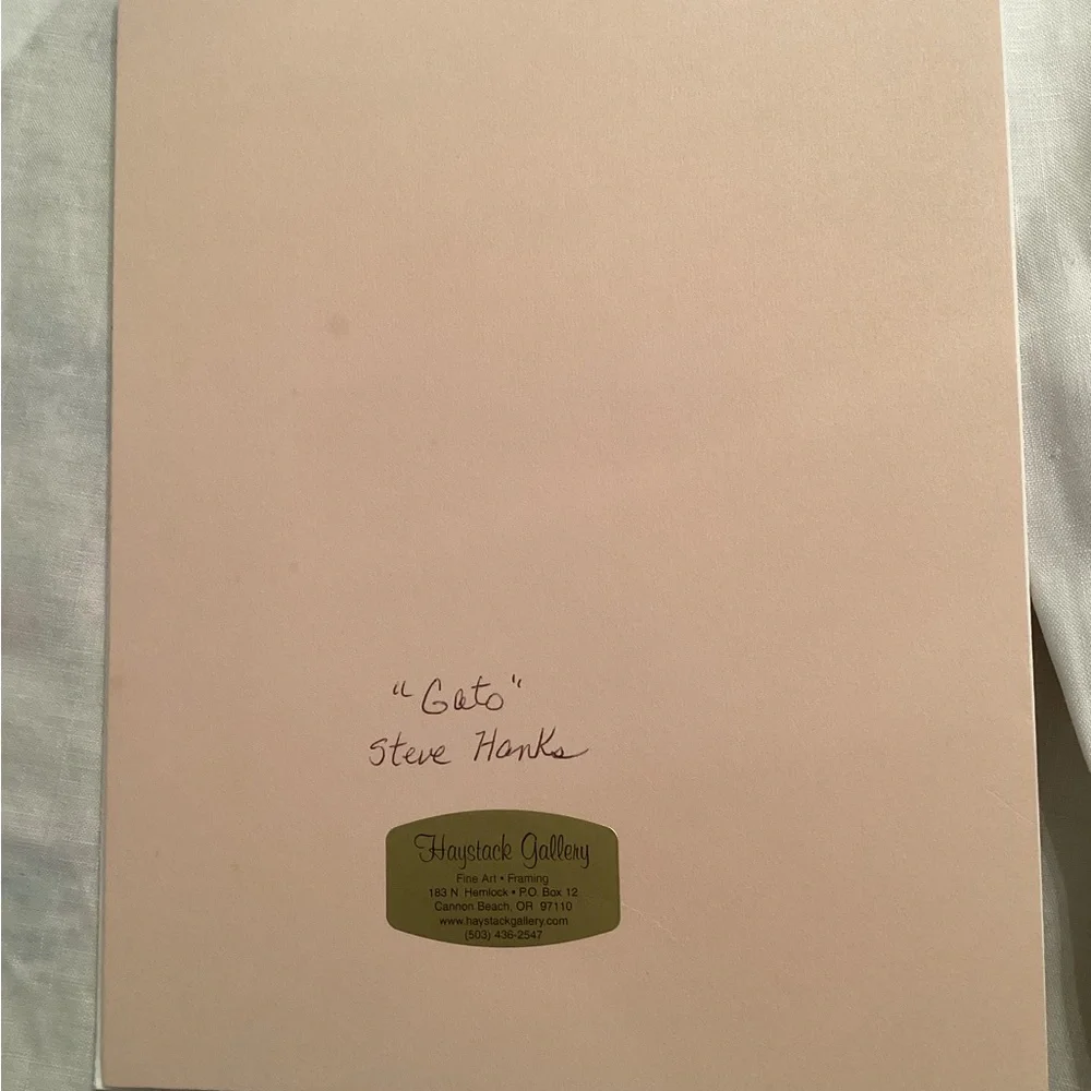 Signed Steve Hanks “Gato” Print - Picture 2 of 2